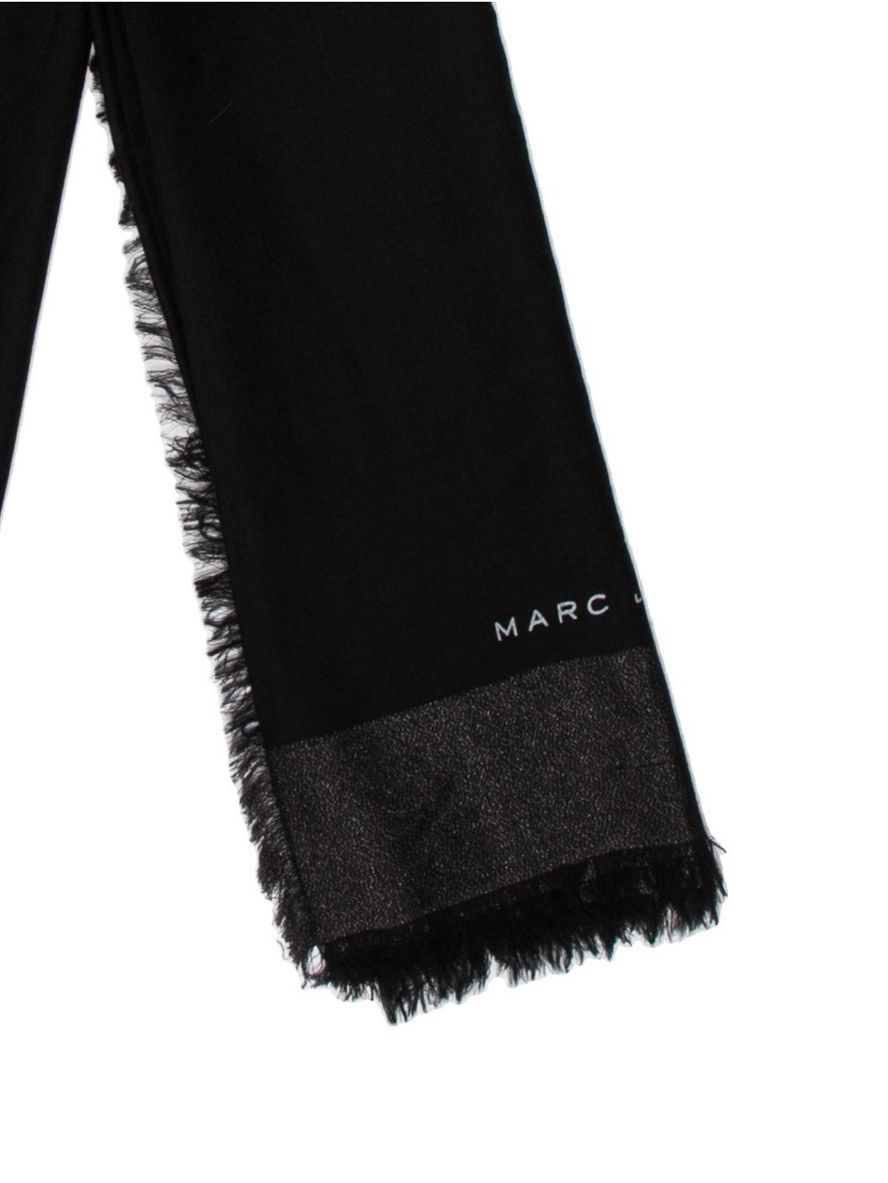 Marc Jacobs Fringe Wool Cashmere Logo Scarf